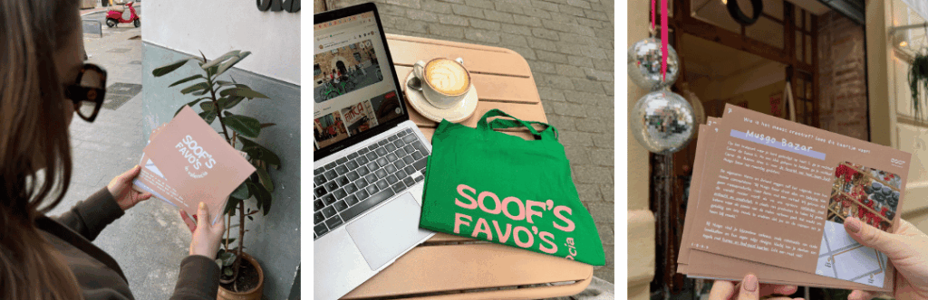 Winkels in Valencia: Afbeelding van de shoptour kaarten en de shoptour tas.